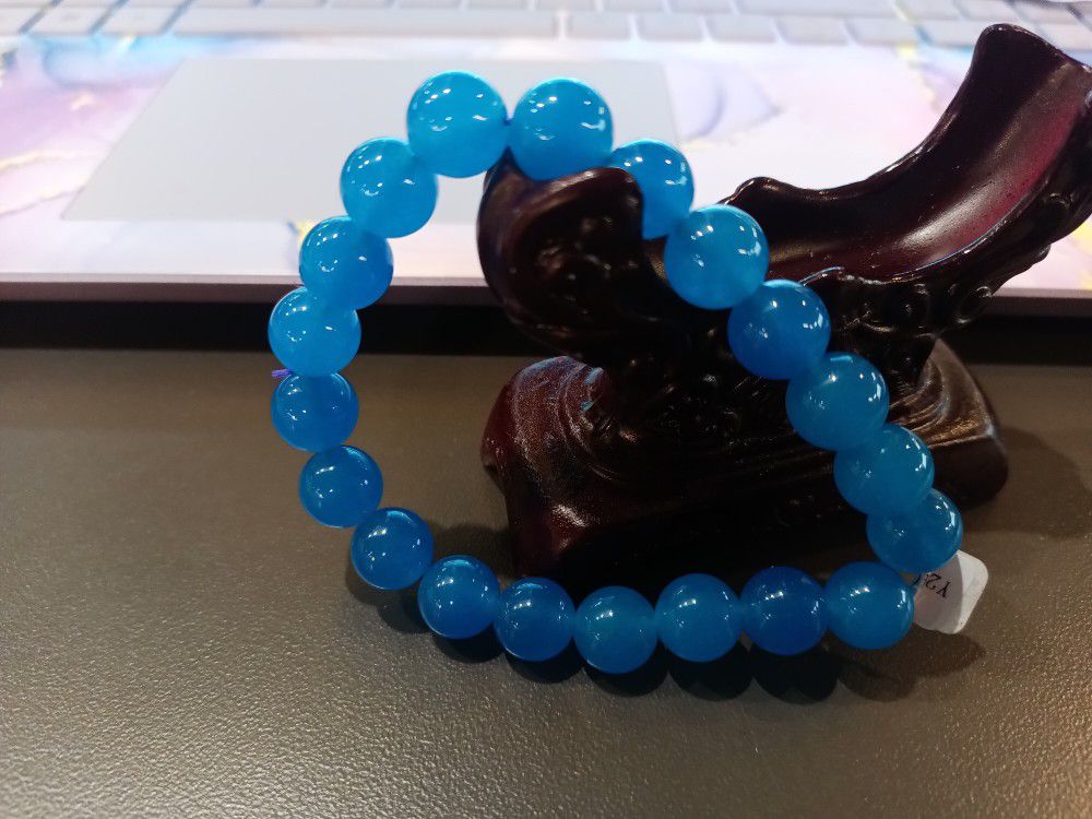 Exquisite Blue Jade Bracelet.  New 