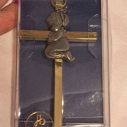 James Brennan Baby Girl Cross Religious Decor