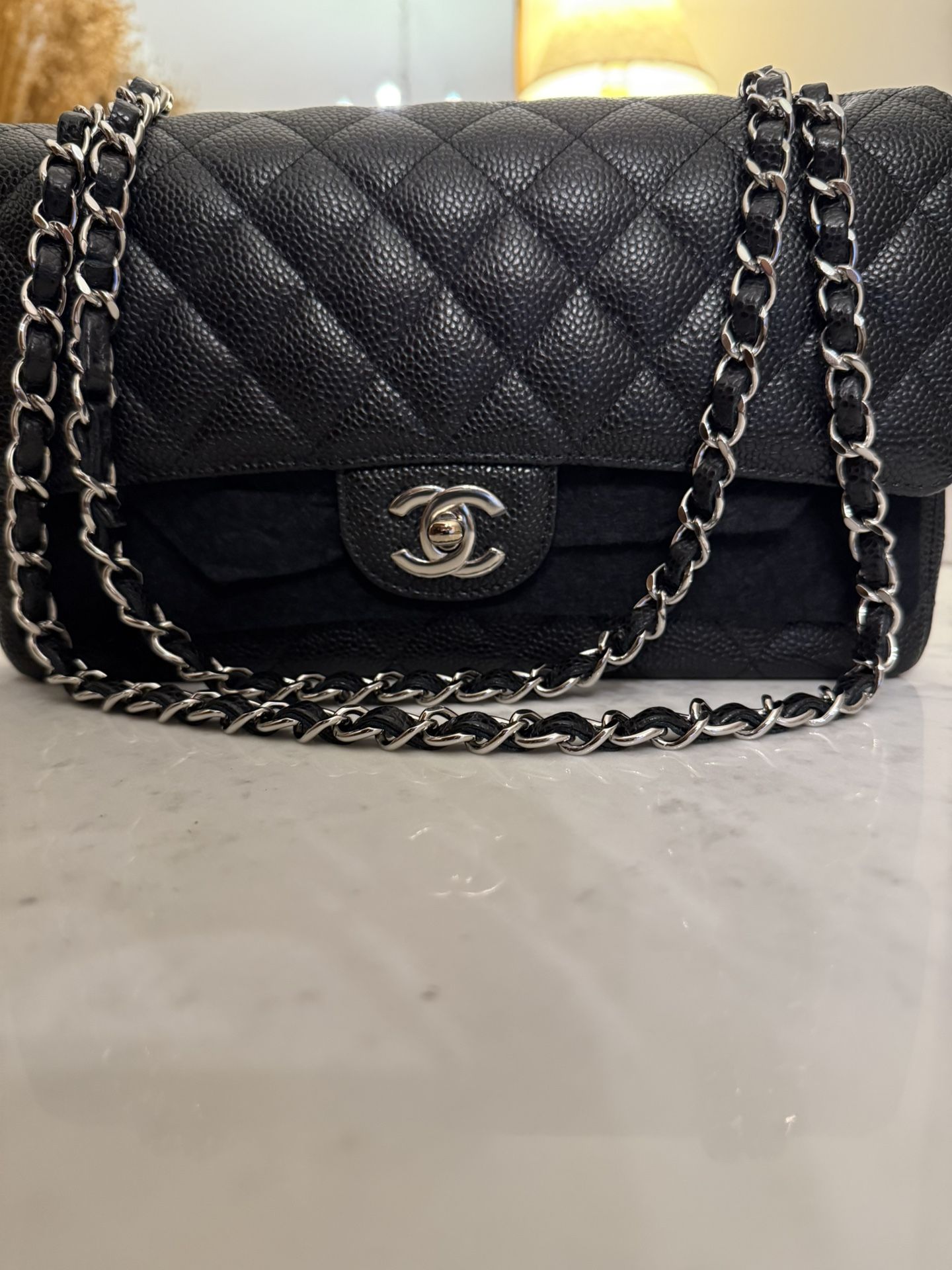 Chanel Medium Classic Flap With silver Hardware