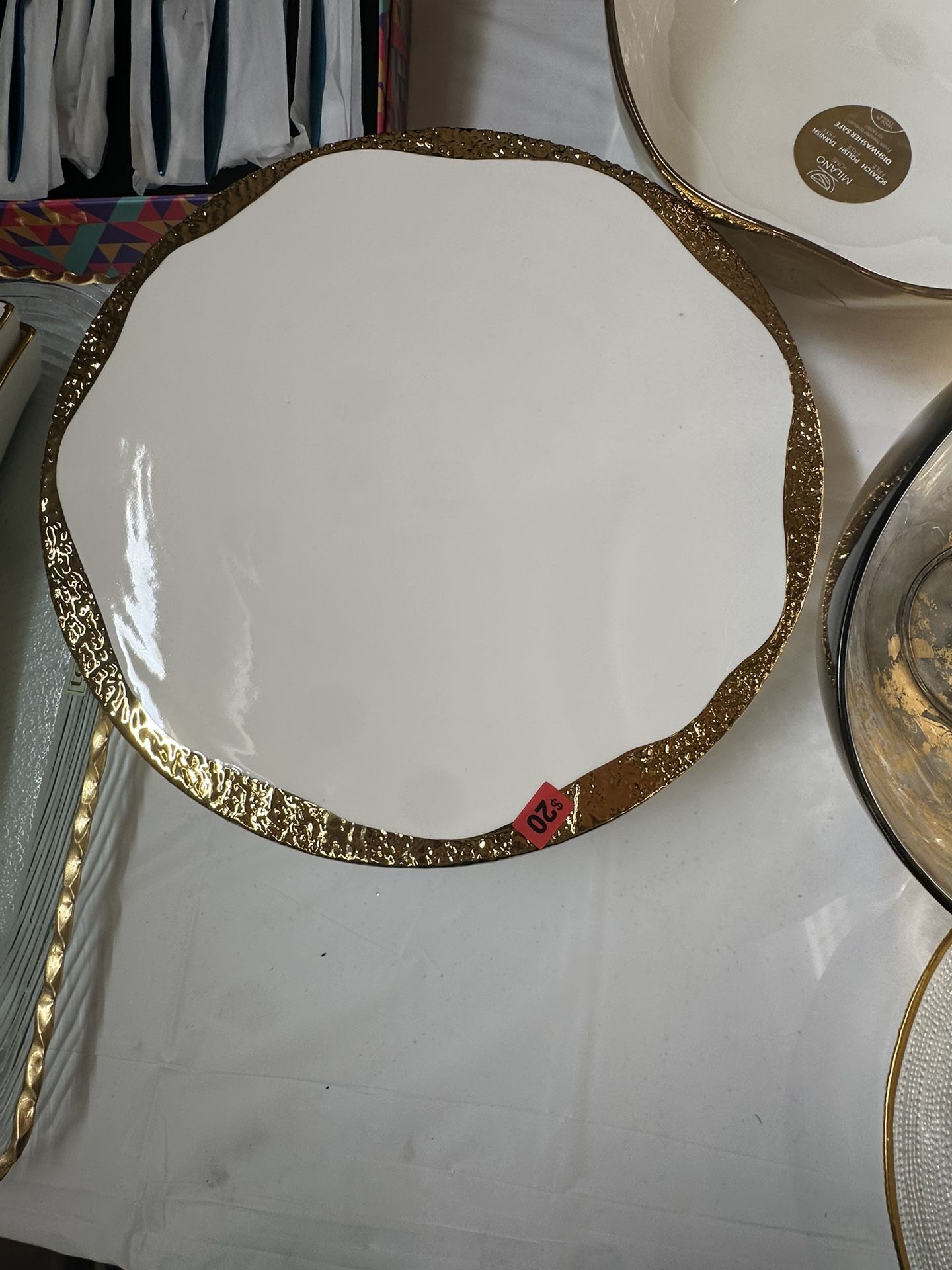 Cake Stand Trimmed In Gold