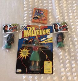 Vintage The Hawaiians NEW Bendable Action Figure Toy LAKA Hawaiian Goddess Plus More