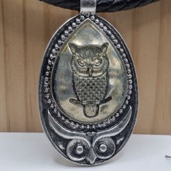 Owl Pendant Necklace Set 