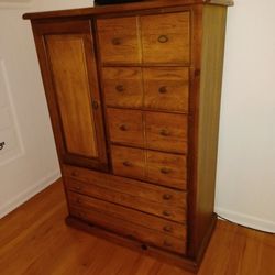Solid Wood Highboy Dresser 57x40x20 With Matching Nightstand