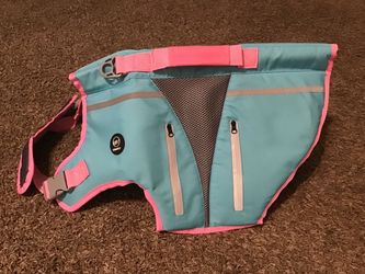 New XL light blue and pink dog safety vest