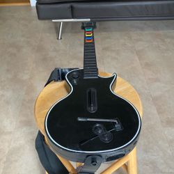 Guitar Hero Black Les Paul XBOX 360 Controller Red Octane 95123.805 Wireless