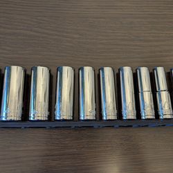 Husky Deep Drive Socket Set 1/2 inch SAE