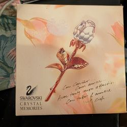 Swarovski Crystal Rose Broach 