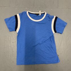 J.Crew Ringer Tshirt Blue Summer Baseball Tee Sport Outdoor Game Gym Workout Fit