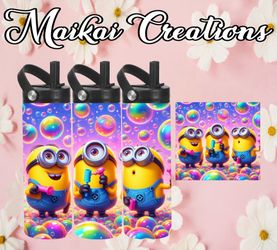 Minion custom tumbler water bottle