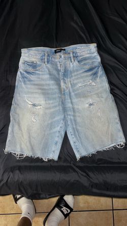 Distressed Denim Purple brand Shorts