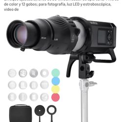 WELLMAKING S-290 Bowens Mount Optical Snoot Kit, Adjustable Focus, Filters
