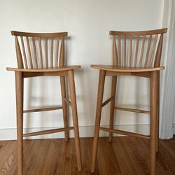 Article 2 Rus Light Oak Bar Stools