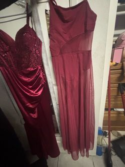 Long burgundy lyrical/ modern costume