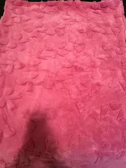 hot pink bow blanket