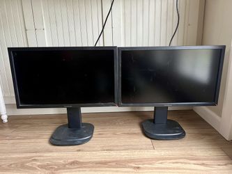 Two ViewSonic Monitors VG2239SMH 1080p Ergonomic with HDMI DisplayPort and VGA