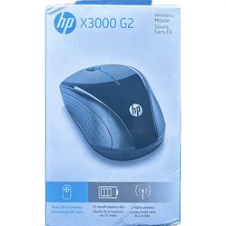 (NEW)HP X3000 G2 Wireless Mouse - Ambidextrous 3-Button Control - Shipping Is Available!