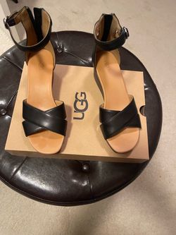 Beautiful  Black Ugg Sandals Size 8 Come In There Box . Super Cute .Only used once for an hour . Like new