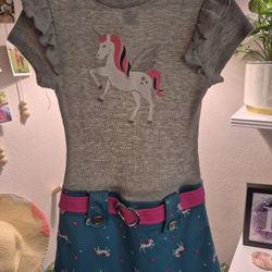 Girls Unicorn Dress Size 6