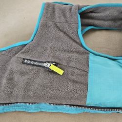 Zipper Dog Body Vest Fleece  L/G Size  For  39 Lb.