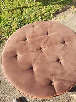 CHOCOLATE BROWN OTTOMAN