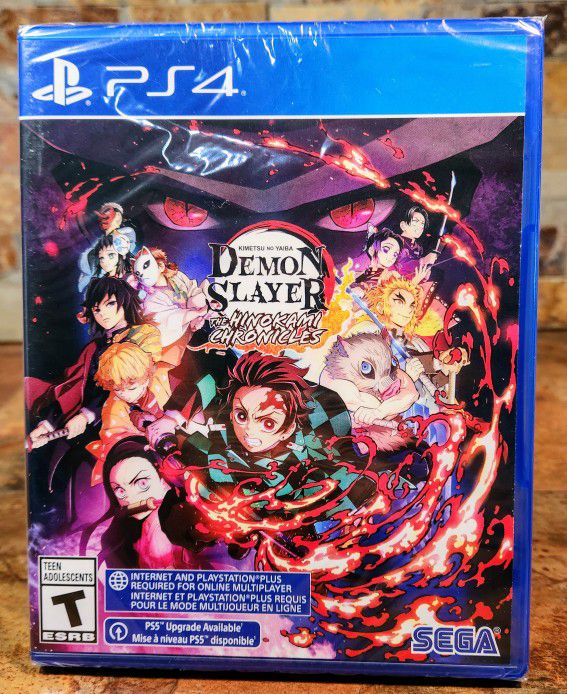 playstation4 - Demon Slayer ( The Hinokami Chronicles  • PS-4 • 1-2 , 1-2 : Network Players • Dual Shock -4 Vibration Funtion Supported • Rated : Teen