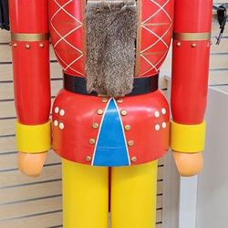 King Red Vintage 1970's??? Solid Life Sized Nutcracker