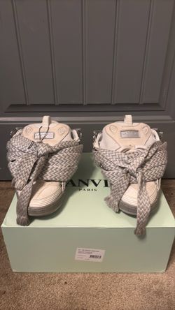 Used 1 of 1 Lanvin Paris Curb Sneakers White Gray