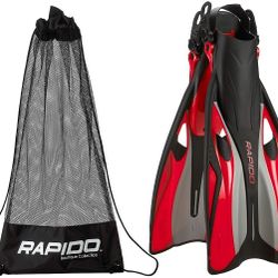 Phantom Aquatics Rapido Boutique Collection Flipper Open Heel Adjustable Snorkel