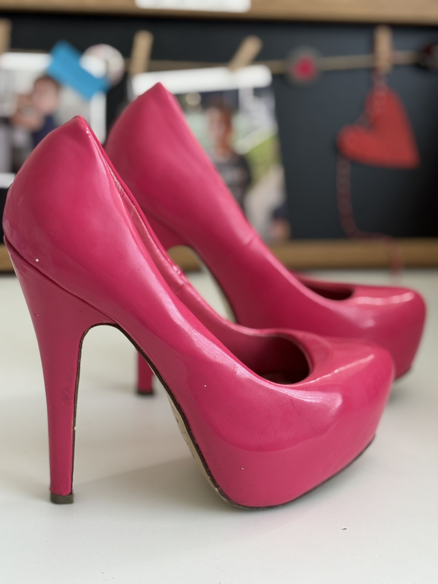 FUN PLATFORM HIGH HEEL SHOES , 3 PAIRS = $35, SIZE 6.5