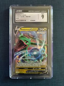 Pokémon Rayquaza V 100/159 Crown Zenith Holo English CGC 9 Rapid Strike