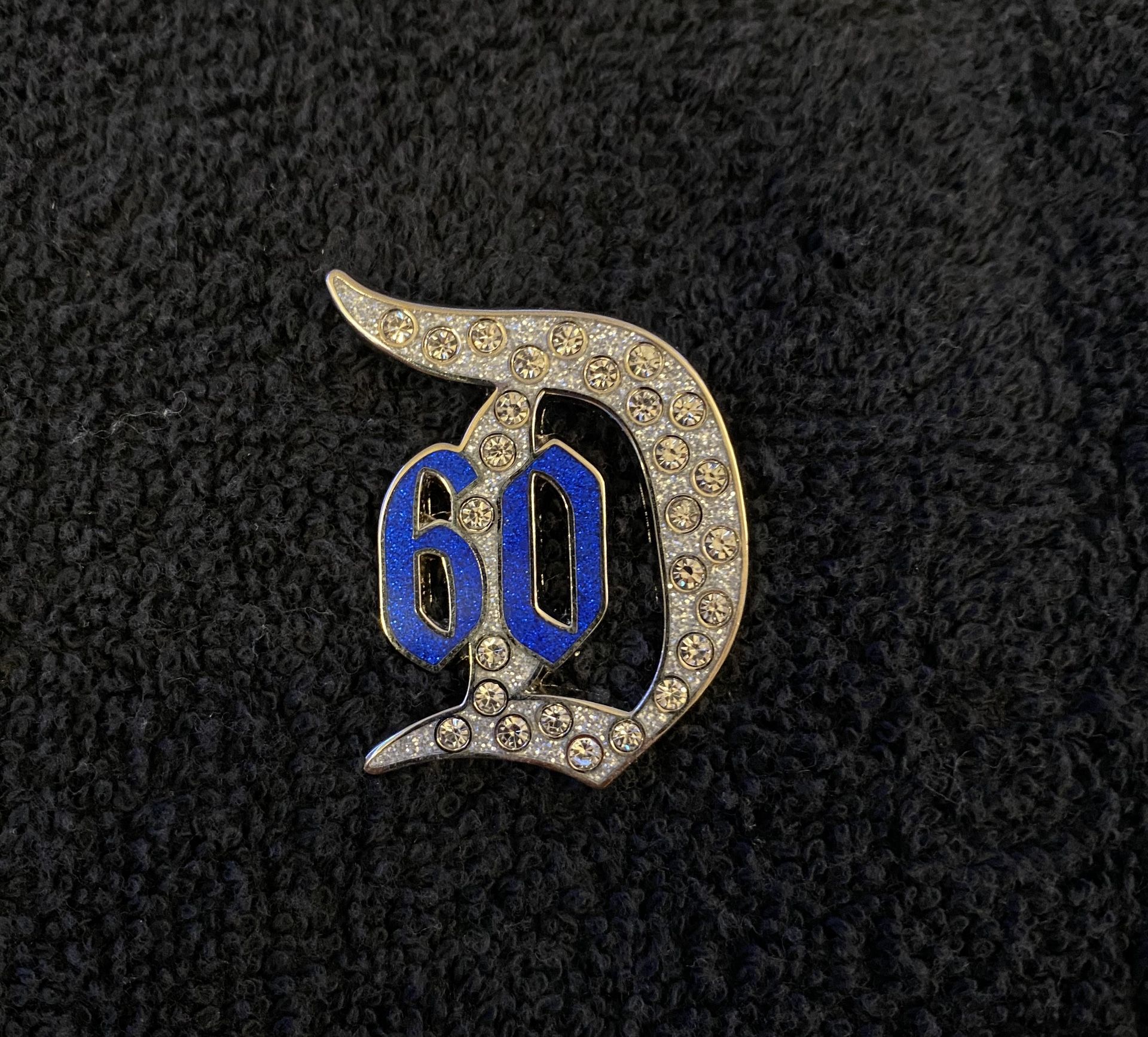 Disney Pin #208, Disneyland Resort, 60th Anniversary, Diamond Celebration Jeweled D