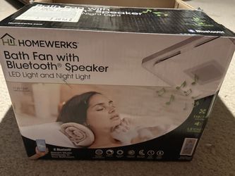 Homewerks 1.5-Sone 110-CFM Bluetooth Bath Fan (Retail $168+)