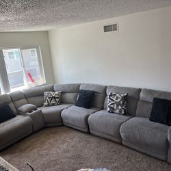 6 Piece Sectional Reclining Sofa