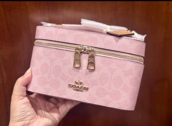 Coach powder pink cosmetic case