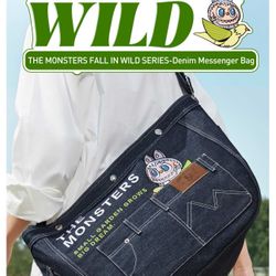 Labubu- Authentic POP MART Denim Messenger Bag 