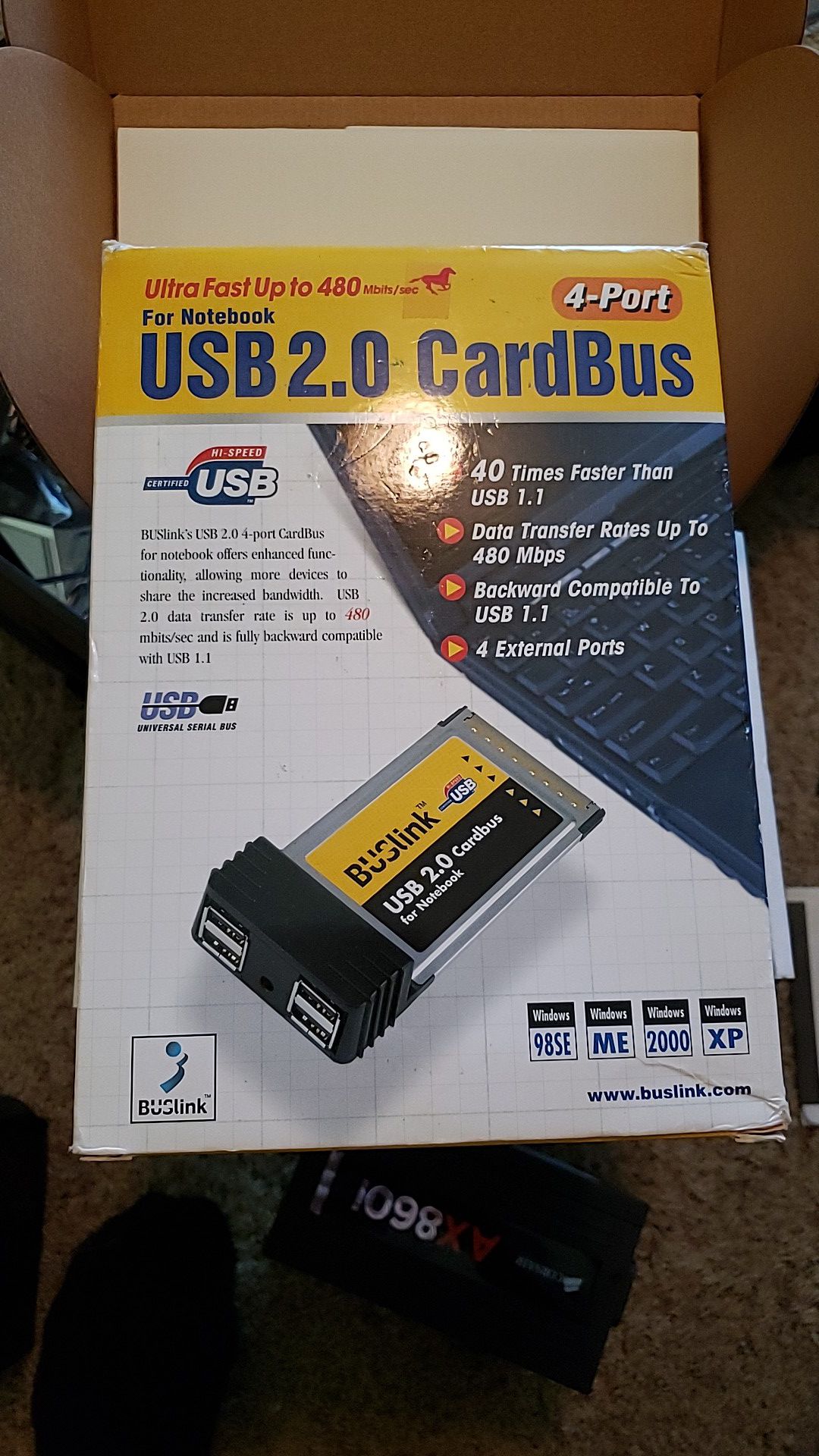BUSLINK USB 2.0 cardbus
