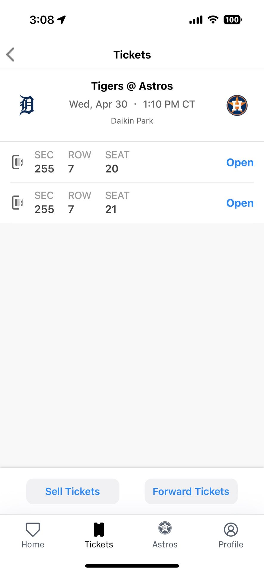 Astros Tickets