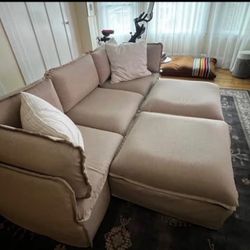 Anabei 3-seater Couch And Ottomans