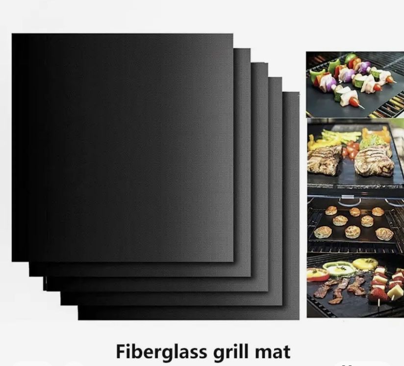 Specialized Non-Stick Glass Fiber BBQ Mat Set Modern Simple Style Grill Cover BBQ Grilled Meat Baking Paper Modern Minimalist