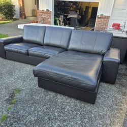 Ikea Leather Couch 
