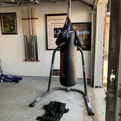 punching bag and weighted vest 
