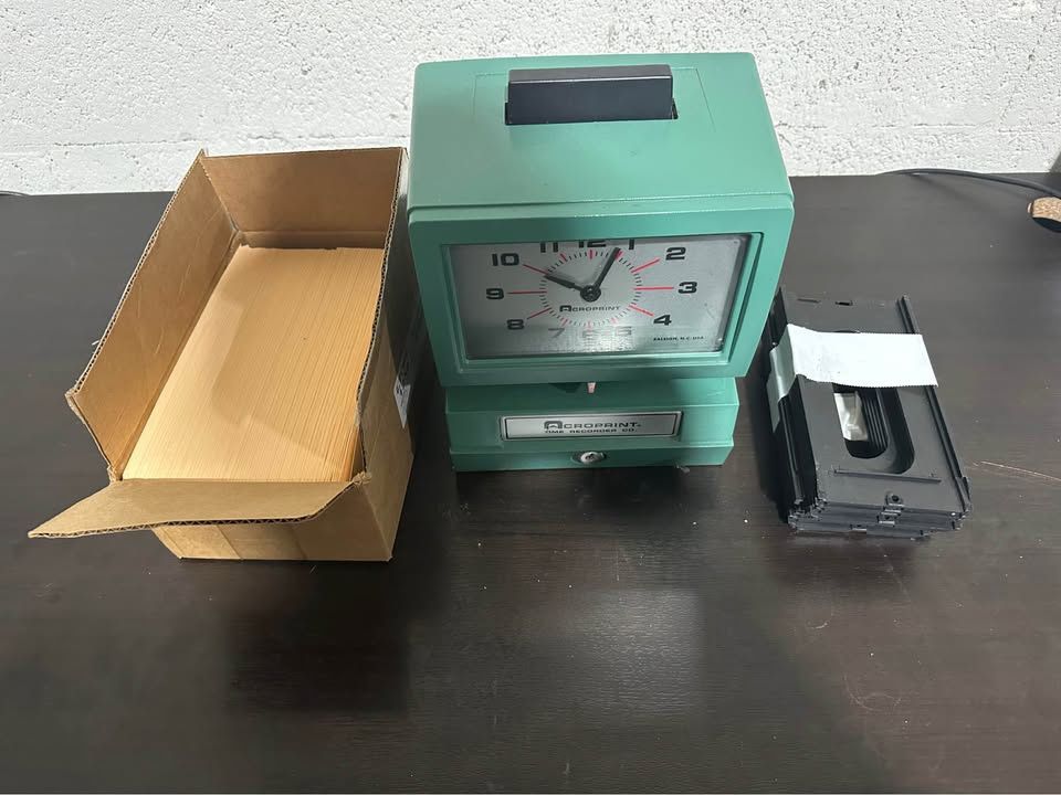Croprint Time Recorder Machine + 500 Time Cards β $200 Bundle