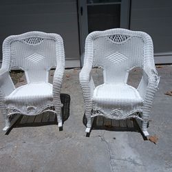 To Wicker Rockers Made Of Plastic Read The Description Below $50 For Both