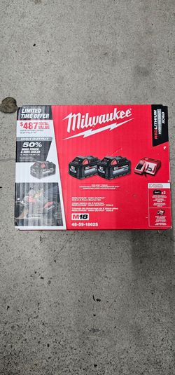 2 pack M18 6.0 battery & charger