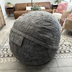 LOVESAC CitySac 4 Couch Bag Chair Grey Excellent Condition