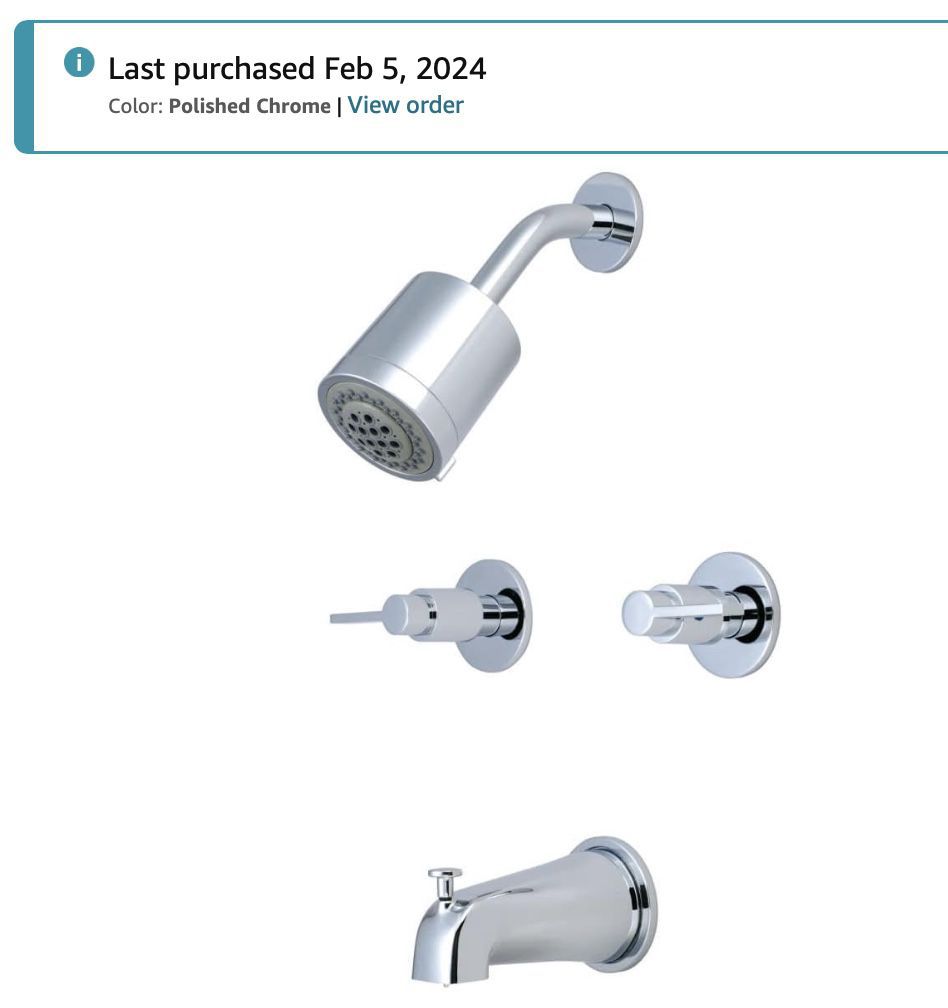 Tub And Shower Faucet Set - Chrome With Valve