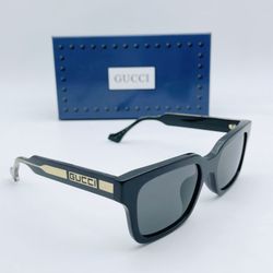 Gucci Rectangular Sunglasses Black Unisex