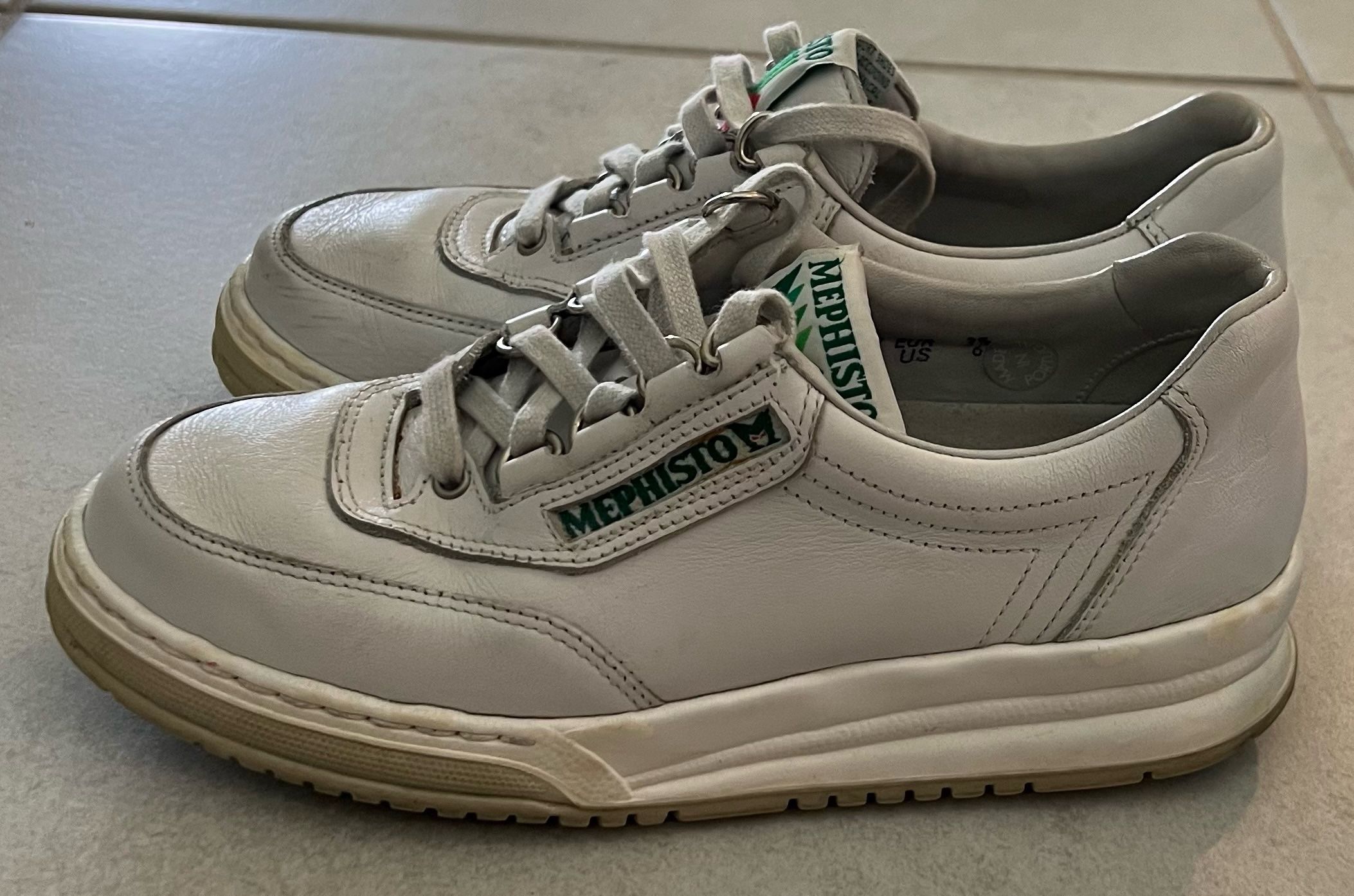 Mephisto Match Run Off Athletic Comfort White Mens Shoes US Sz 6