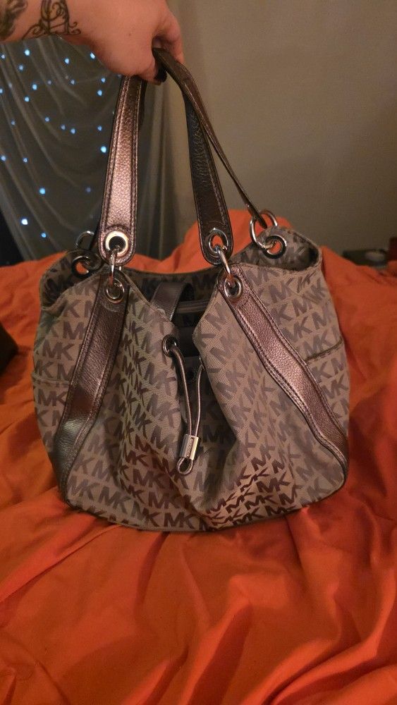 Silver Michael Kors Purse