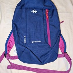 Quechua Blue and Pink Backpack